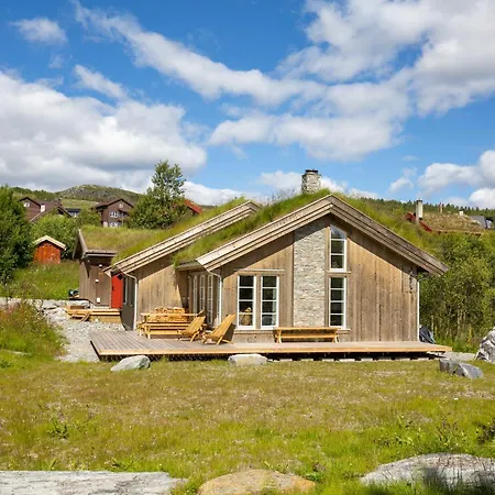 בית נופש New 4bedroom With Sauna, Terrace & Fireplace Beitostolen