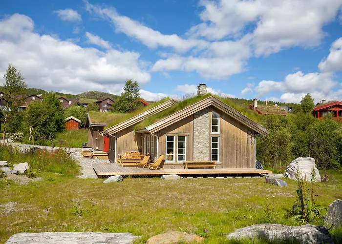 Dom wakacyjny New 4bedroom With Sauna, Terrace & Fireplace Beitostolen
